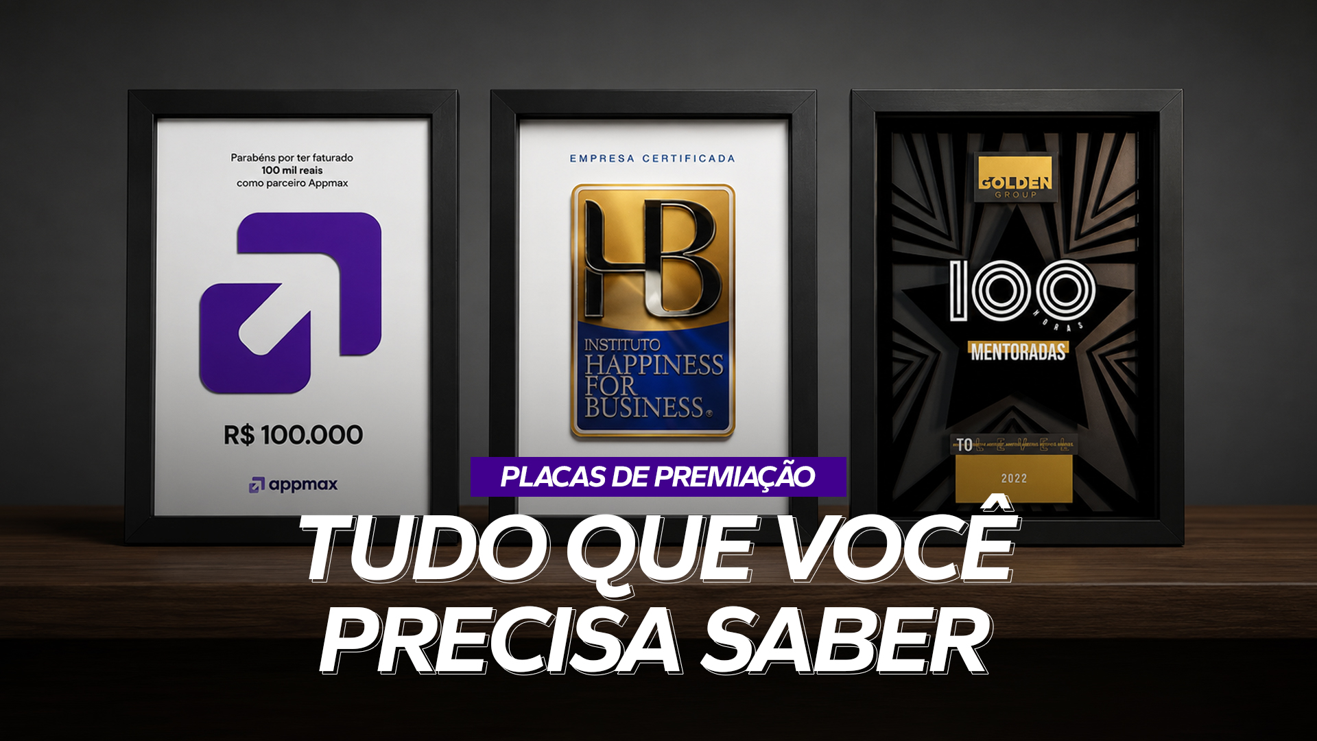 Conheça os diferenciais das nossas placas de premiação